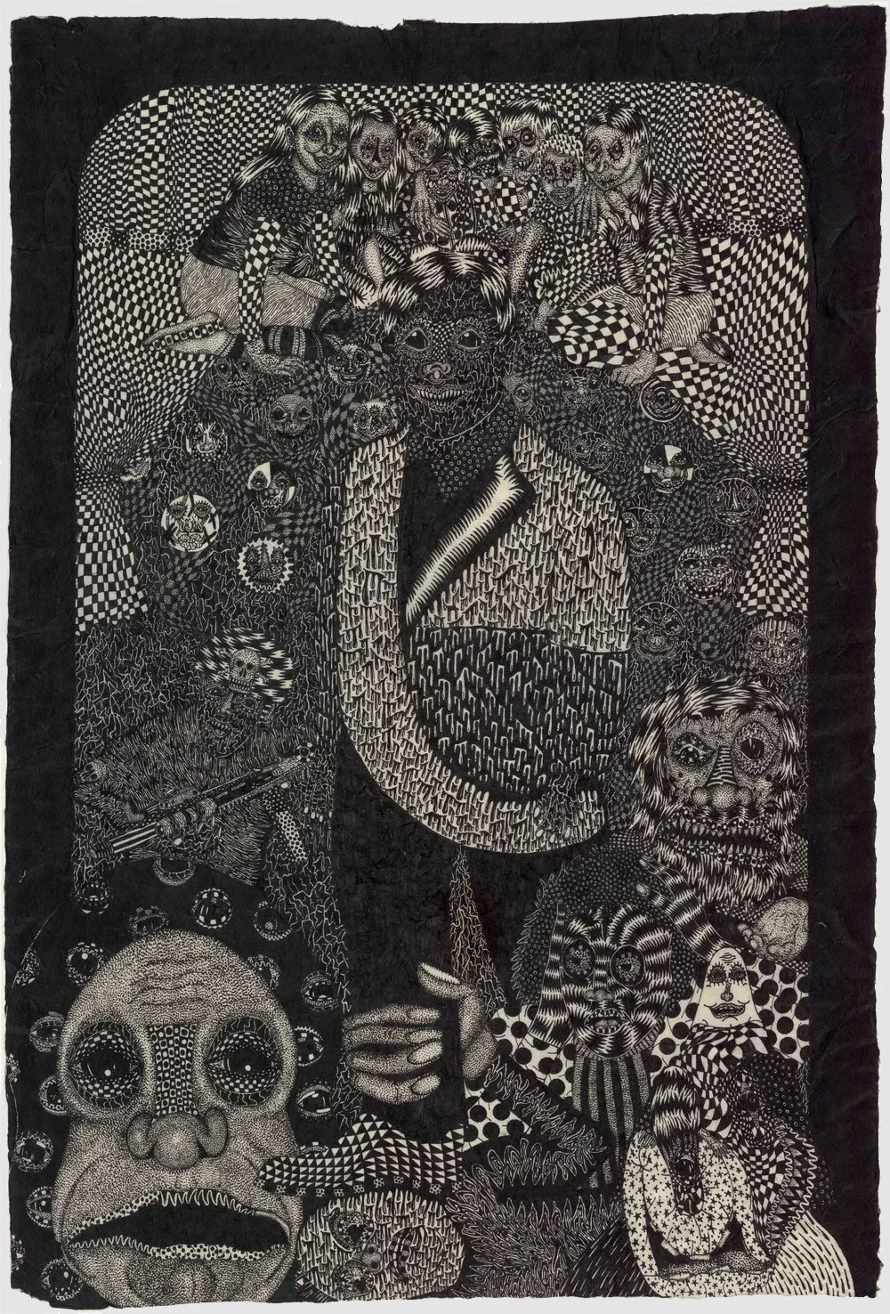 Evade, 2019.
Ink on washi paper.
50 x 80 cm.