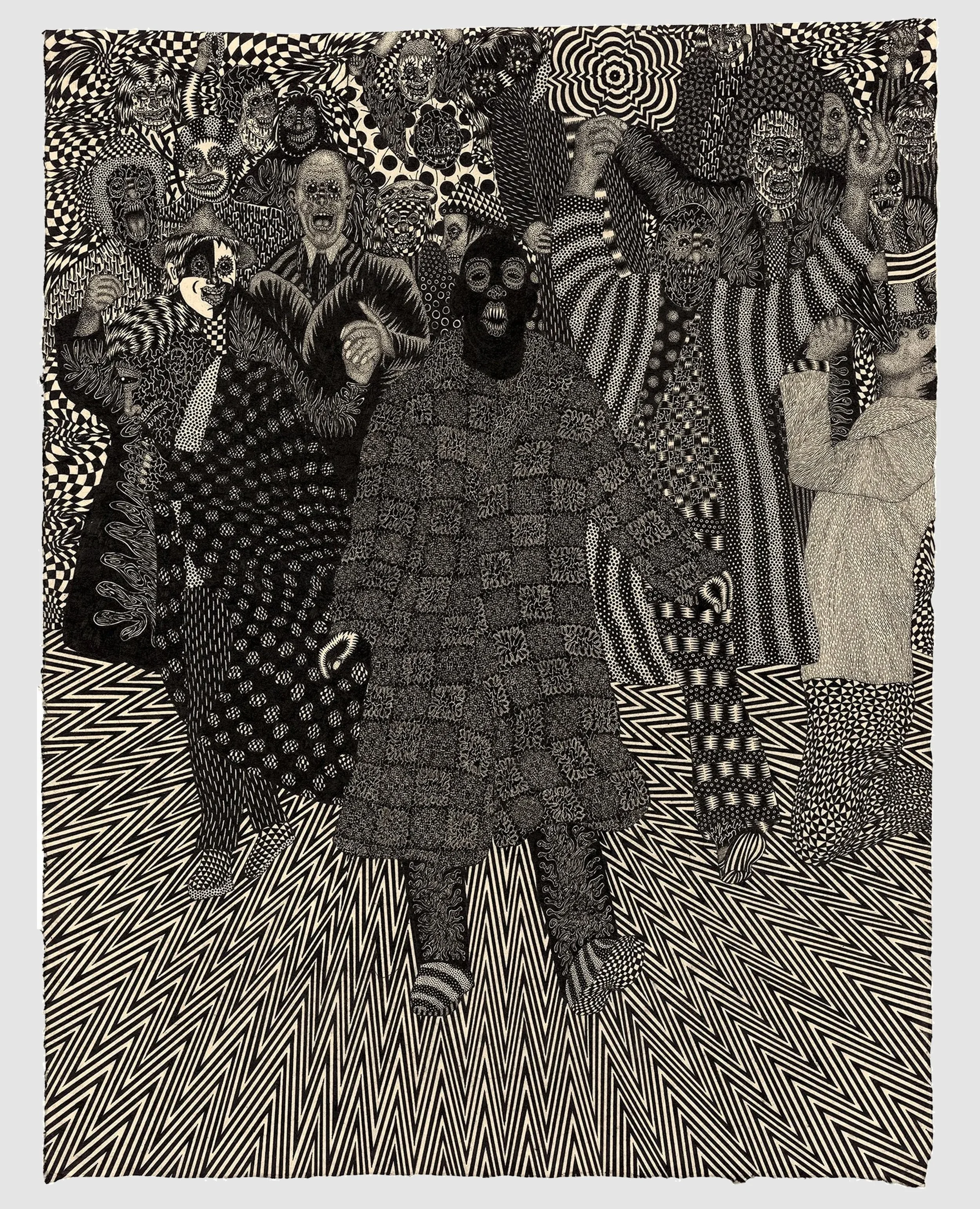 Conquest, 2020.
Ink on washi paper.
62 x 80 cm.