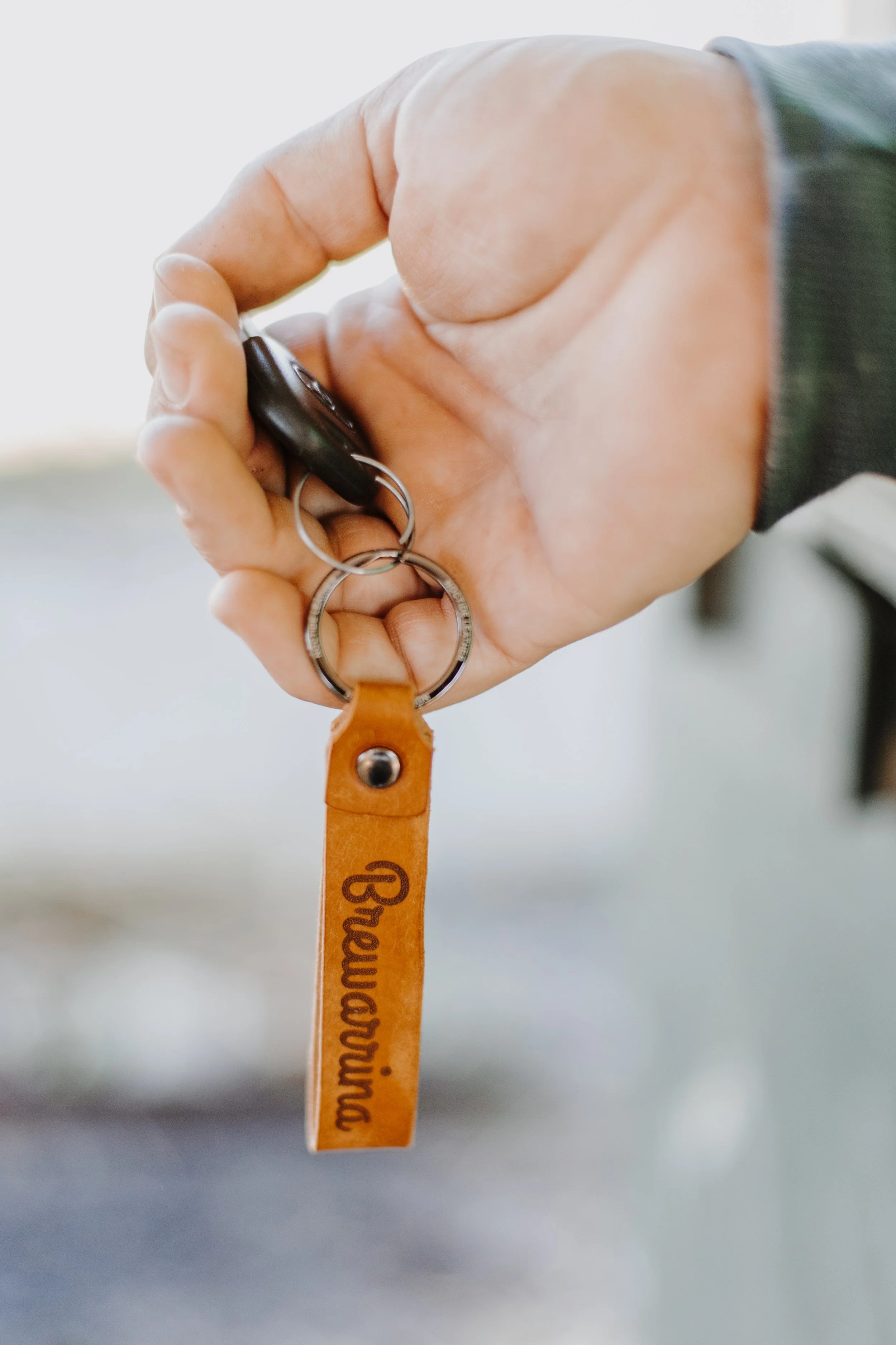 Leather Strap Key Ring