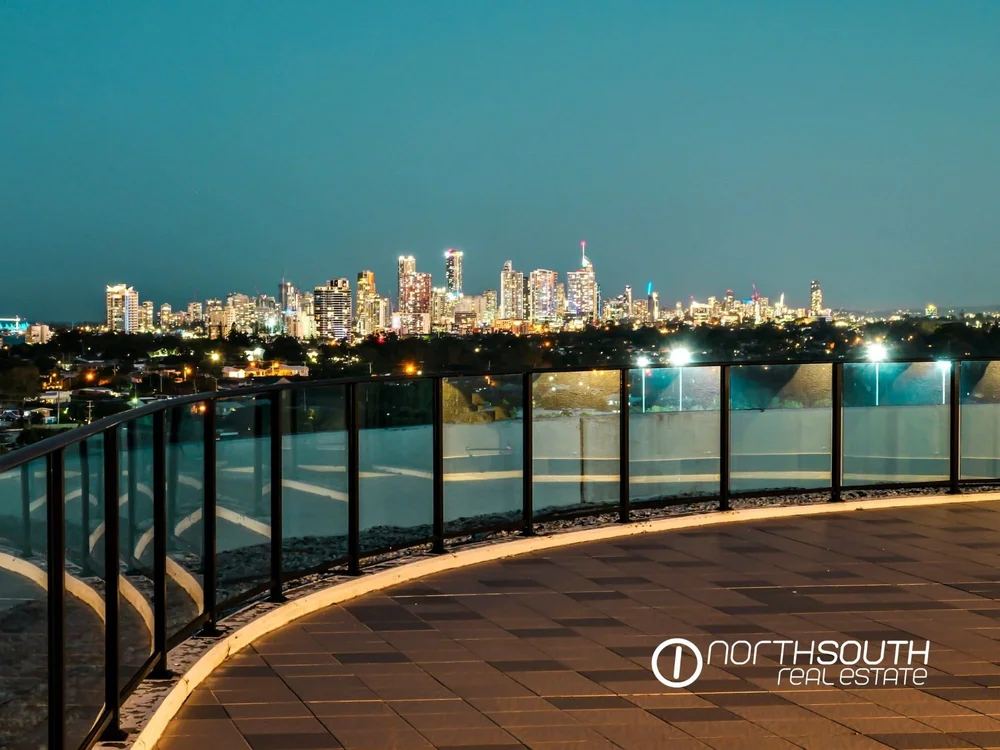 Scenic balcony outlook from bedroom in properties for sale at Harbourside Biggera Waters
