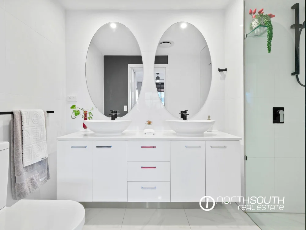 Stylish bathroom in properties for sale at Harbourside Biggera Waters with modern fittings