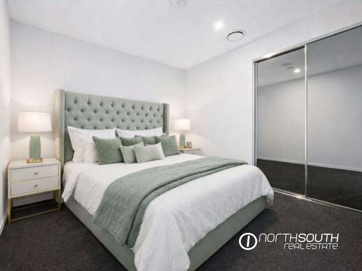 Second bedroom with built in wardrobes at Tower 5 in  WaterPoint Residences featuring waterfront properties for sale in Biggera Waters