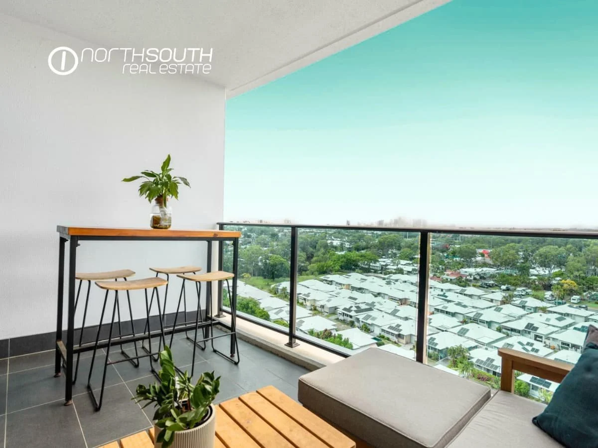 Views from the balcony to the Gold Coast City Ckyline at 51109 Waterpoint Residences, Biggera Waters QLD.