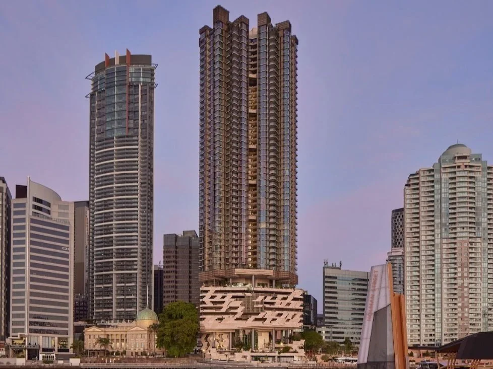 External building view of luxury Brisbane apartment at 443 Queen St featured in properties for sale