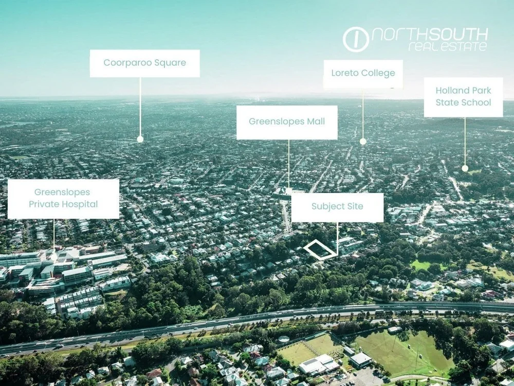 Greenslopes development site with three titles near Greenslopes Mall and Brisbane CBD