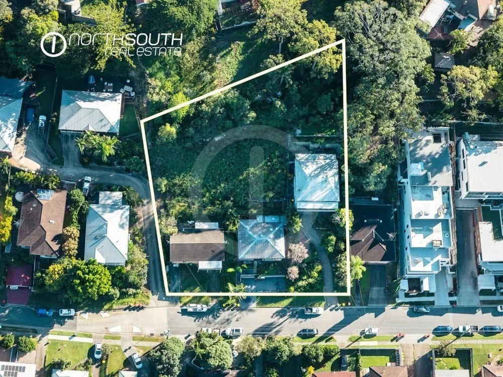 Aerial view of Greenslopes development site with three titles near Brisbane CBD listed in properties for sale
