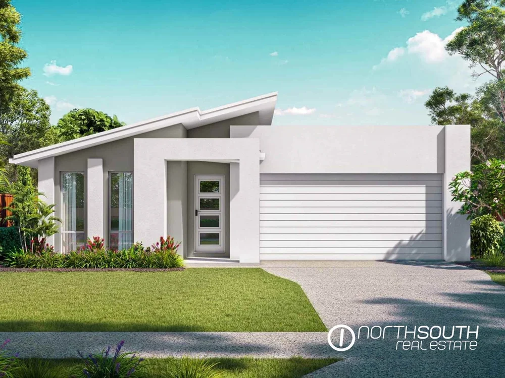 Front facade of Chambers Flat designer home featured in house and land properties for sale