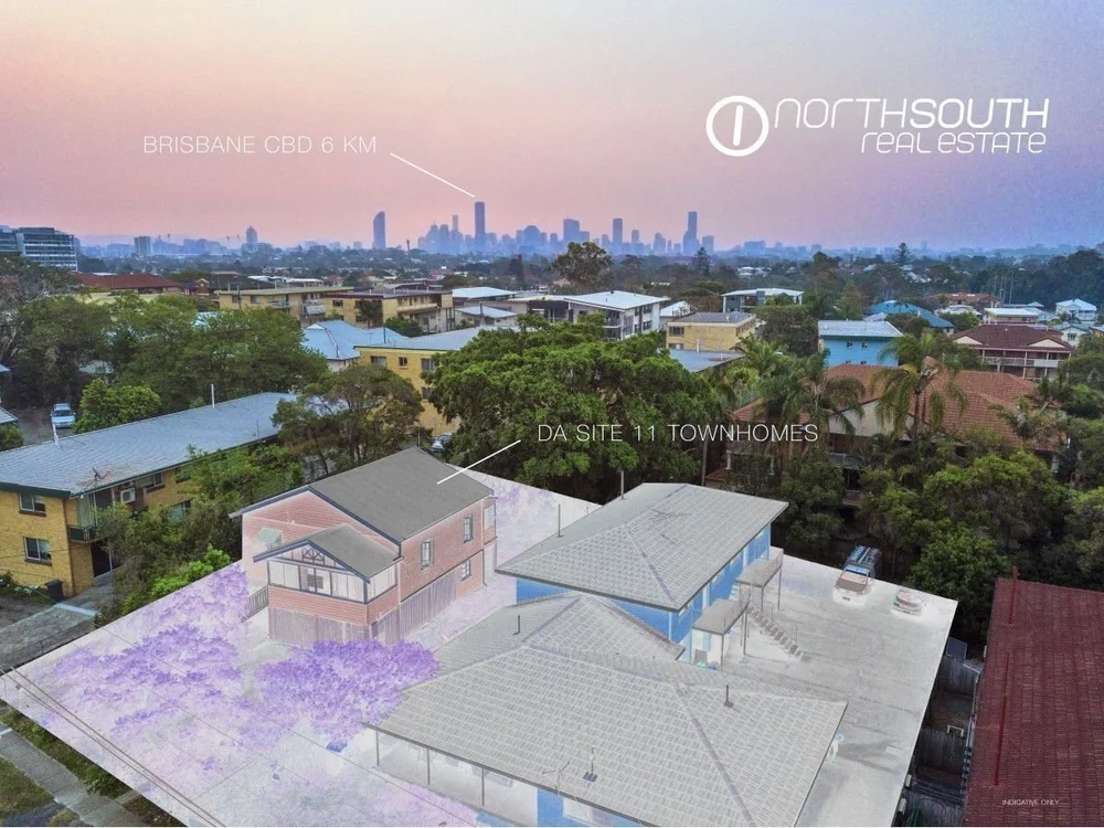 Site plan for the DA approved 11 townhome development on Old Cleveland Road, Coorparoo