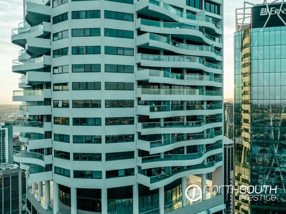 Tower drone view – Brisbane properties for sale Riparian Plaza apartment