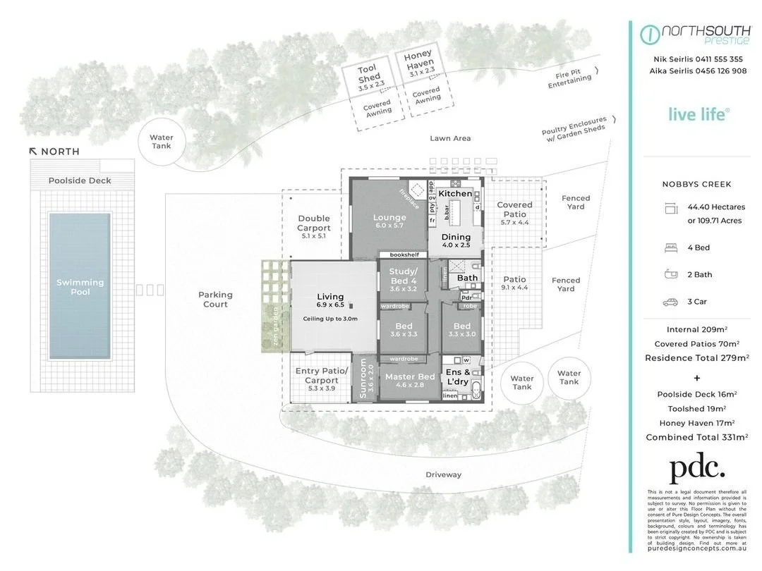 Floorplan layout for properties for sale northern nsw nobbys creek 100 acres.