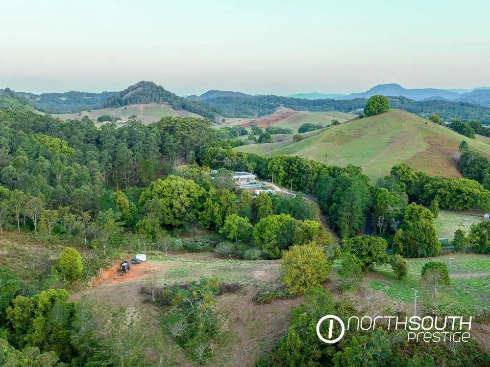 Aerial drone footage of properties for sale northern nsw nobbys creek 100 acres.
