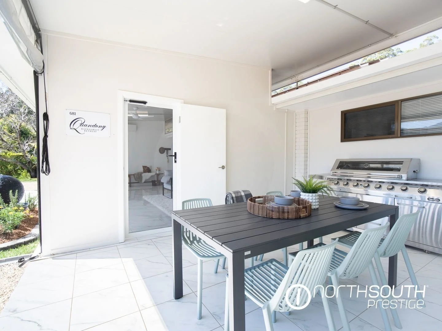 BBQ area at properties for sale northern nsw nobbys creek 100 acres.