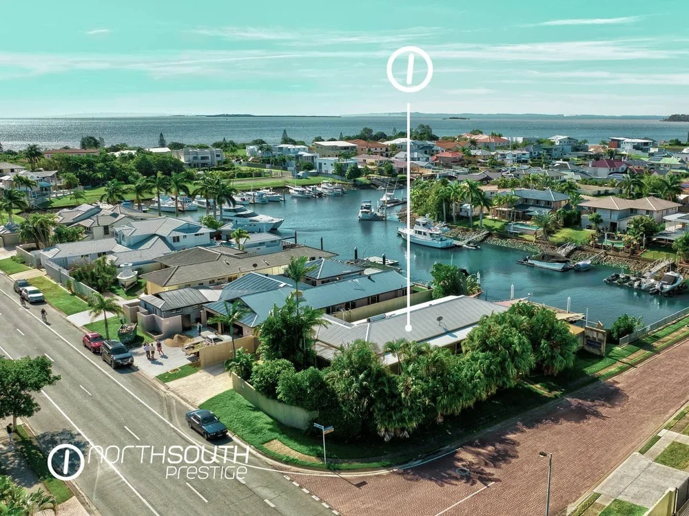 House with logo showing north and south at properties for sale Brisbane Birkdale.