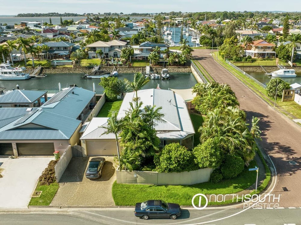 Aerial view of the house at properties for sale Brisbane Birkdale.