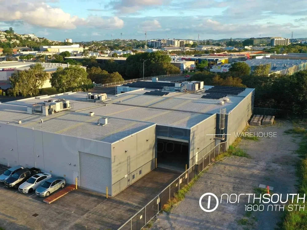 Image of brisbane commercial property for sale building aerial drone footage of the rear of 7/10 Hudson Road, Albion.
