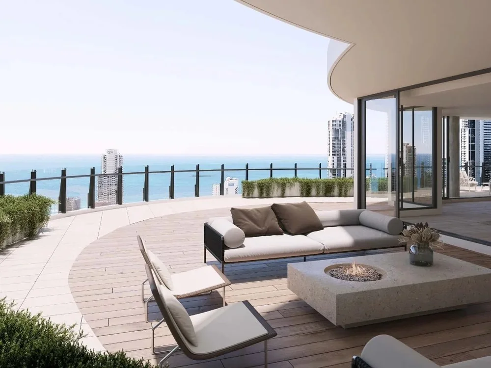 Gold Coast apartment for sale beachfront style living and dining with wide balcony