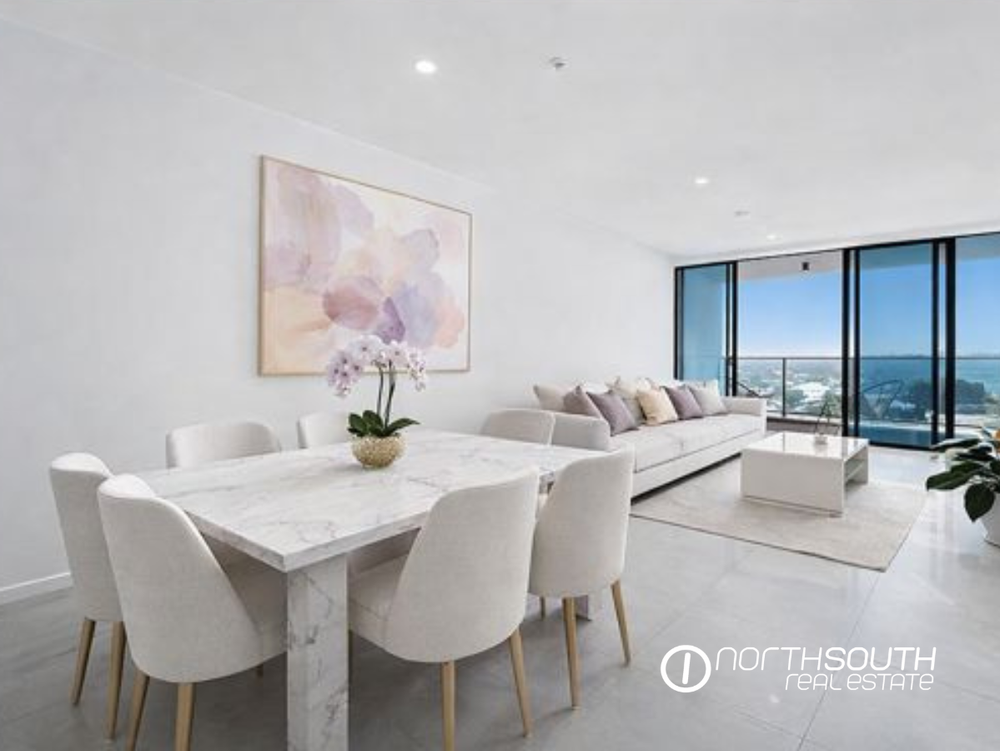 Open plan living area in a WaterPoint Residences featuring Gold Coast properties for sale