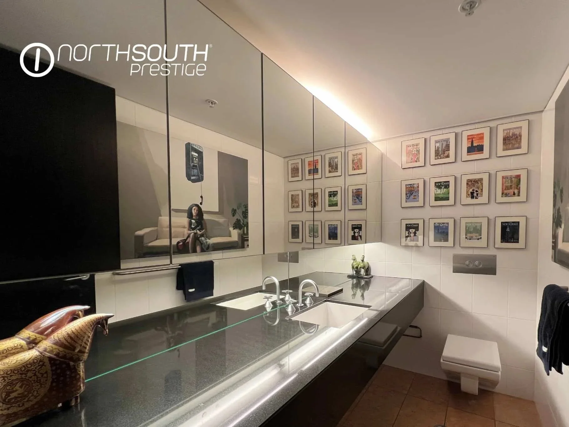 Master ensuite with granite benchtop – Brisbane properties for sale Riparian Plaza apartment 5002 