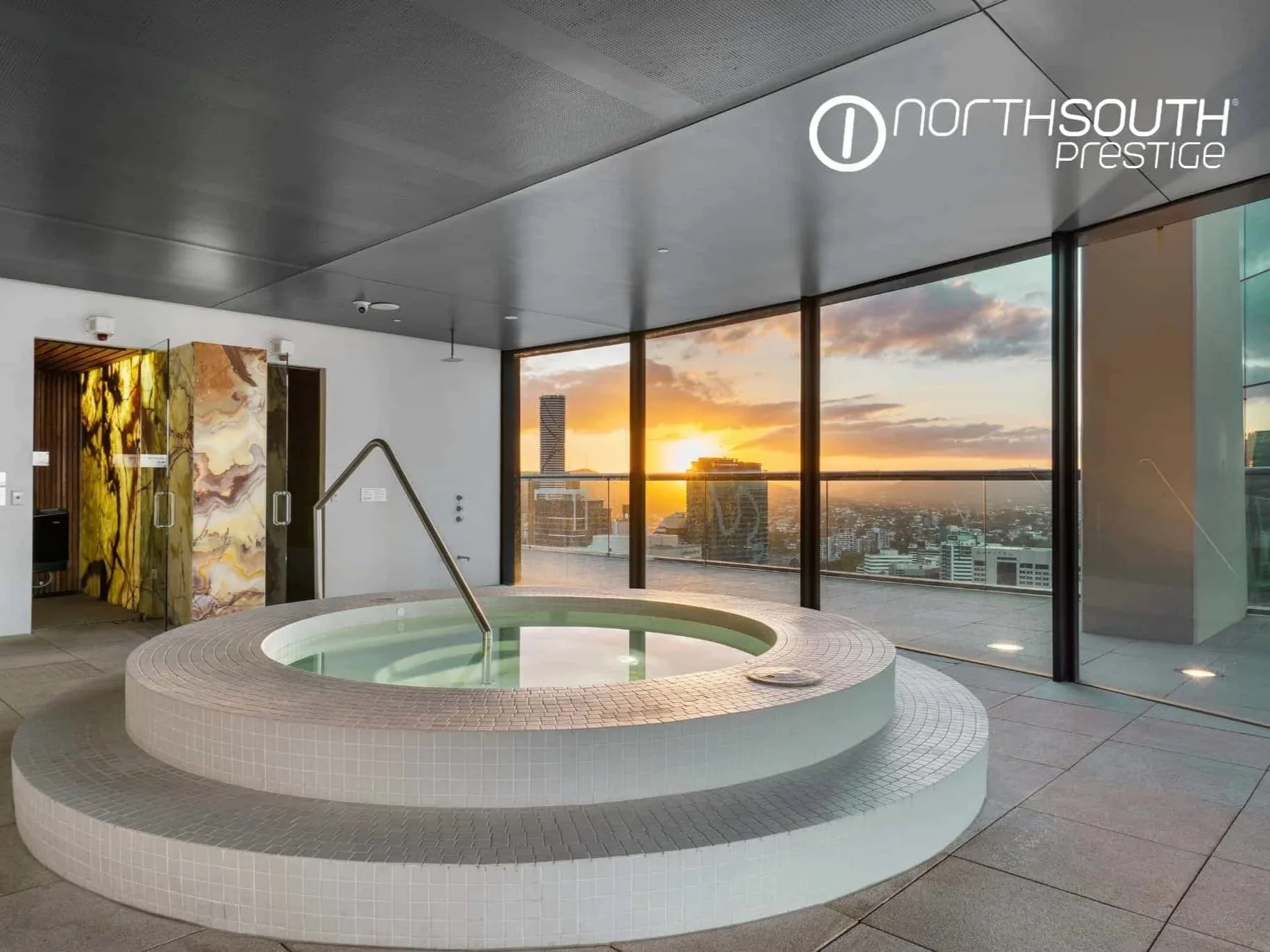 Recreational Facilities Level 39 Spa with sunset views – Brisbane properties for sale Riparian Plaza apartment 5002 