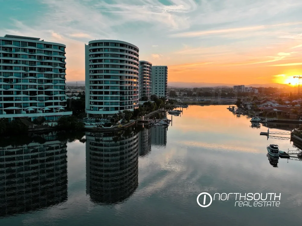 Sunrise over the canal at Waterpoint Residences
