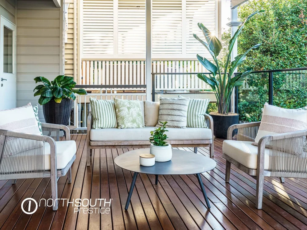 Verandah of a Bardon home in Brisbane, highlighting lifestyle property appeal