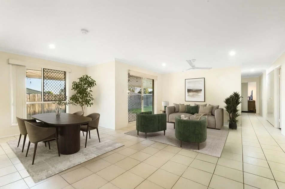 Light filled entry hallway and open living layout inside 13 Turquoise Crescent Griffin showcasing functional design