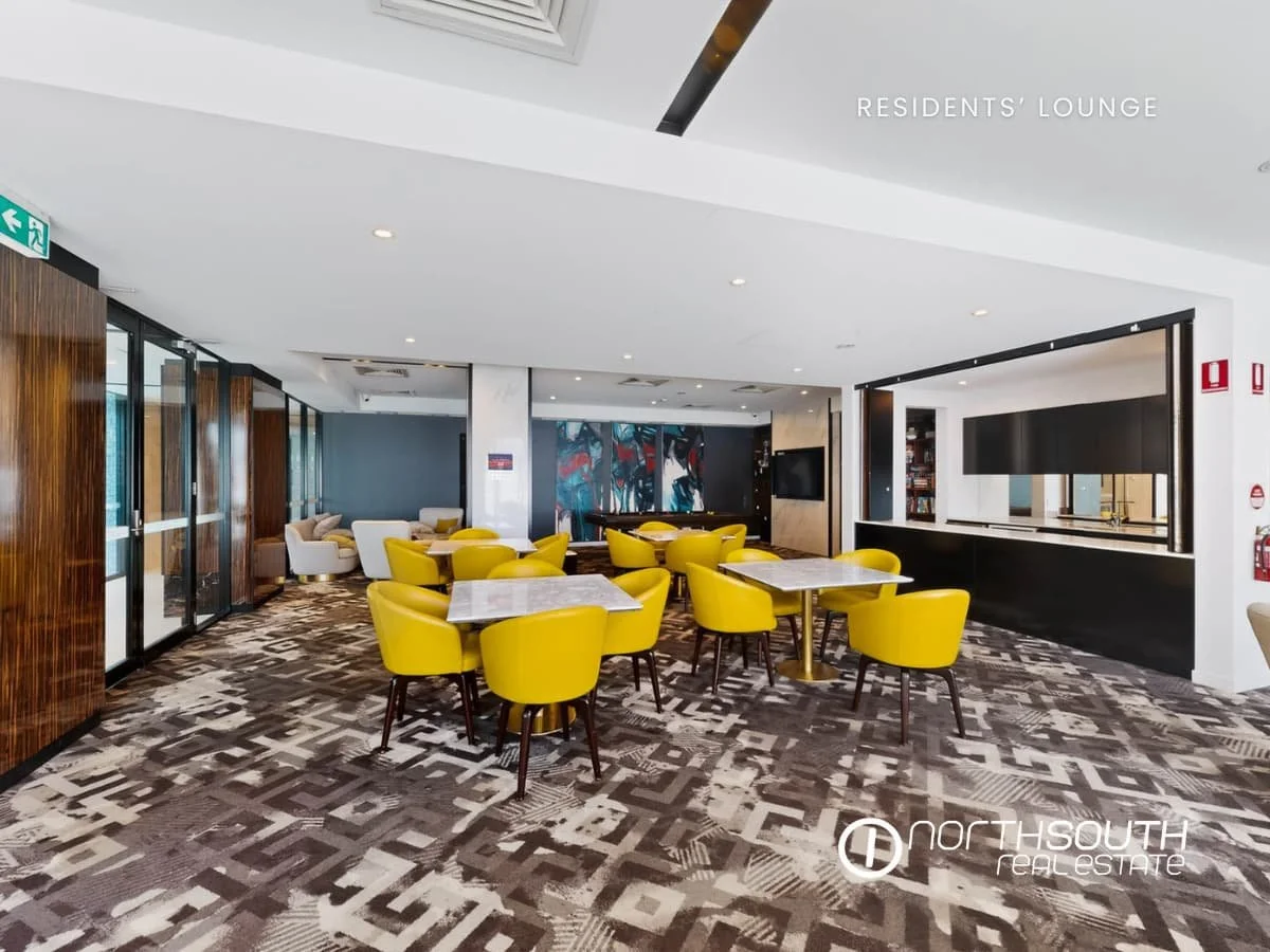 Residents Lounge and Entertainment at Waterpoint Residences, Biggera Waters QLD. 