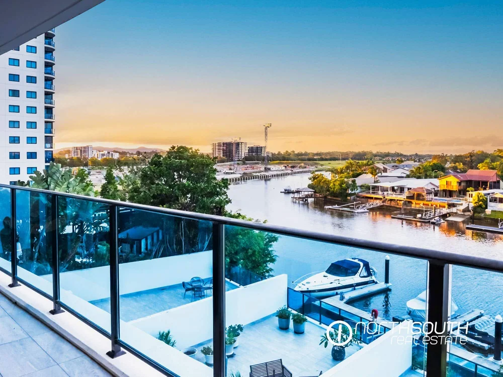 Verandah view overlooking canal – properties for sale Gold Coast