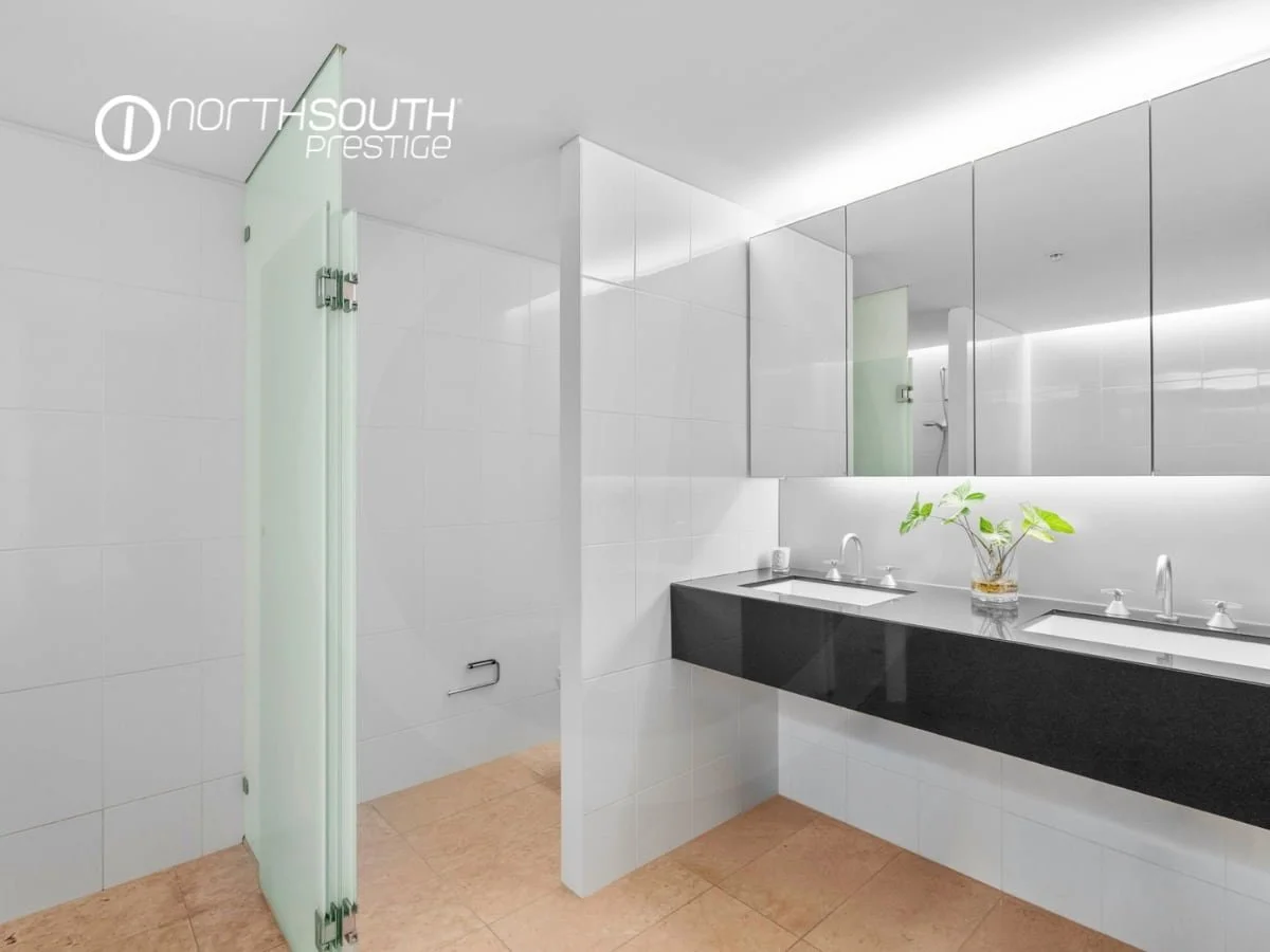 Master ensuite with double sink and granite benchtop - Brisbane properties for sale Riparian Plaza apartment 4903 