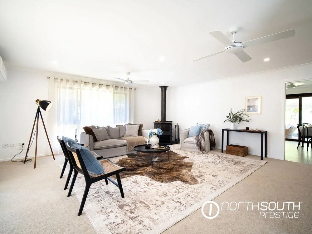 Country themed lounge room of a home on acreage, ideal rental property managed by North South Real Estate