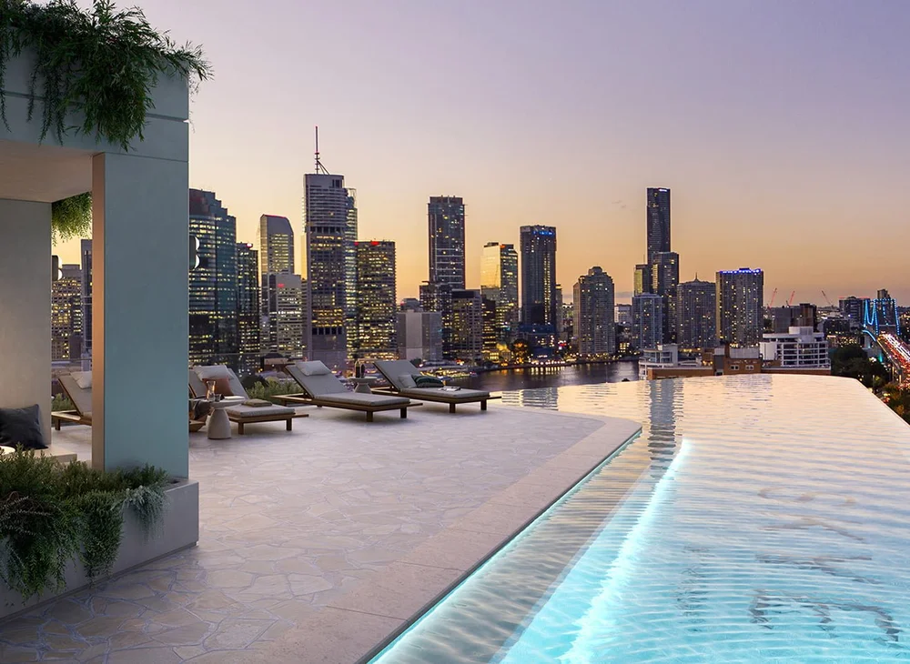 Penthouse collection at a luxury waterfront apartment in Kangaroo Point, Brisbane