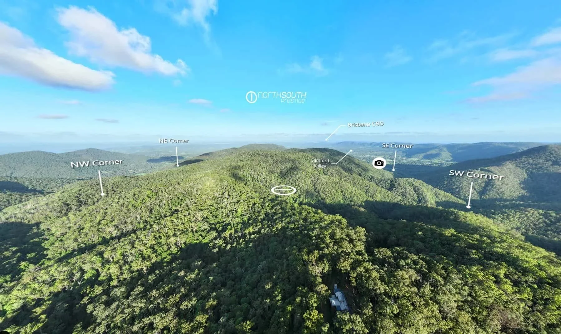 Samford Valley Acreage 360 Aerial View