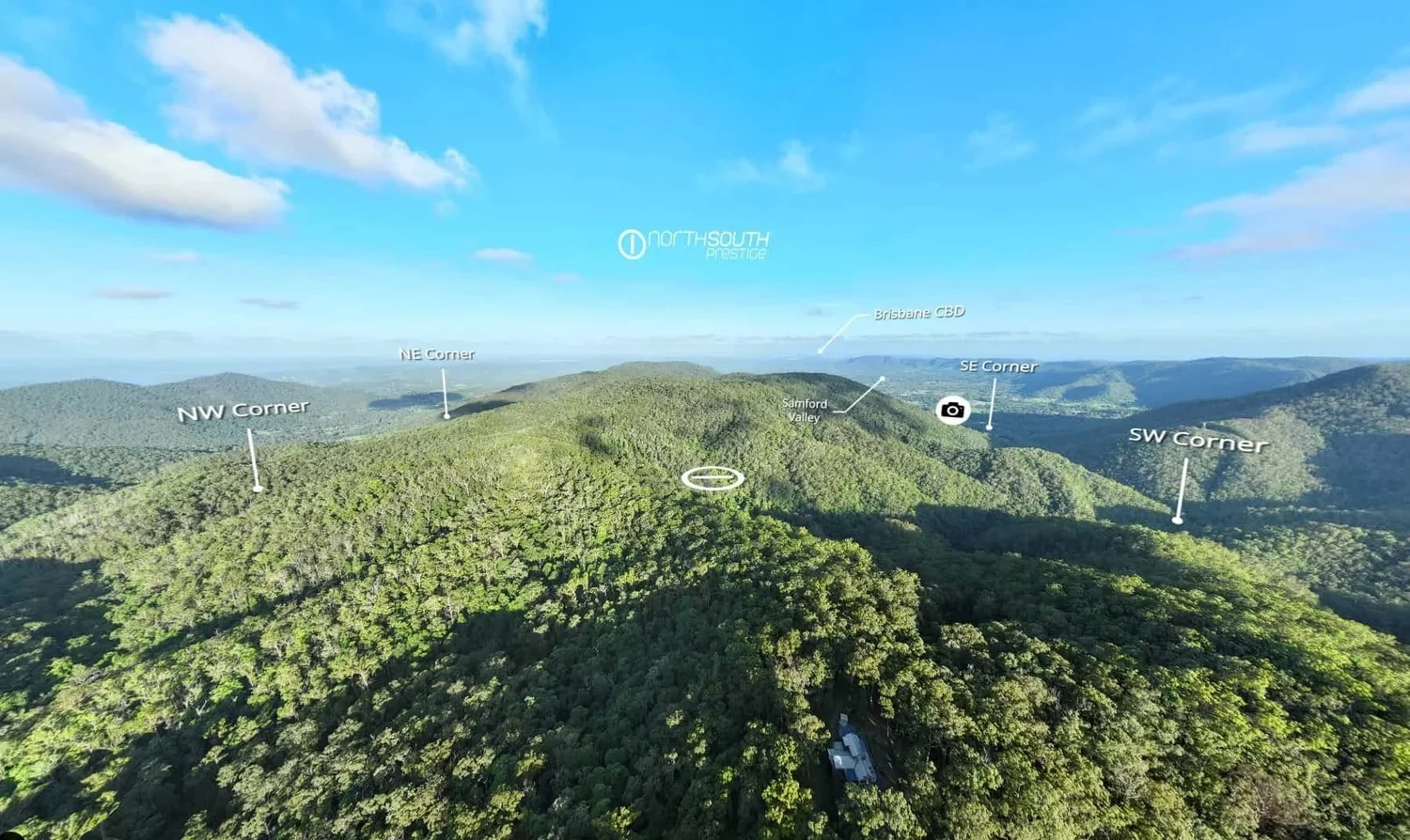 Samford Valley acreage photographed from the air