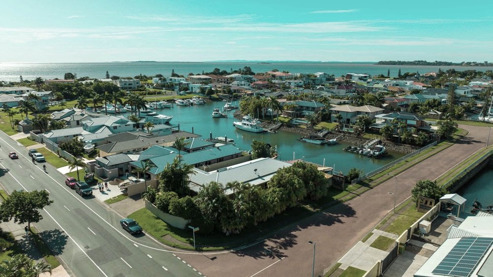 Aerial view of Gold Coast property showcasing housing and real estate market in 2025