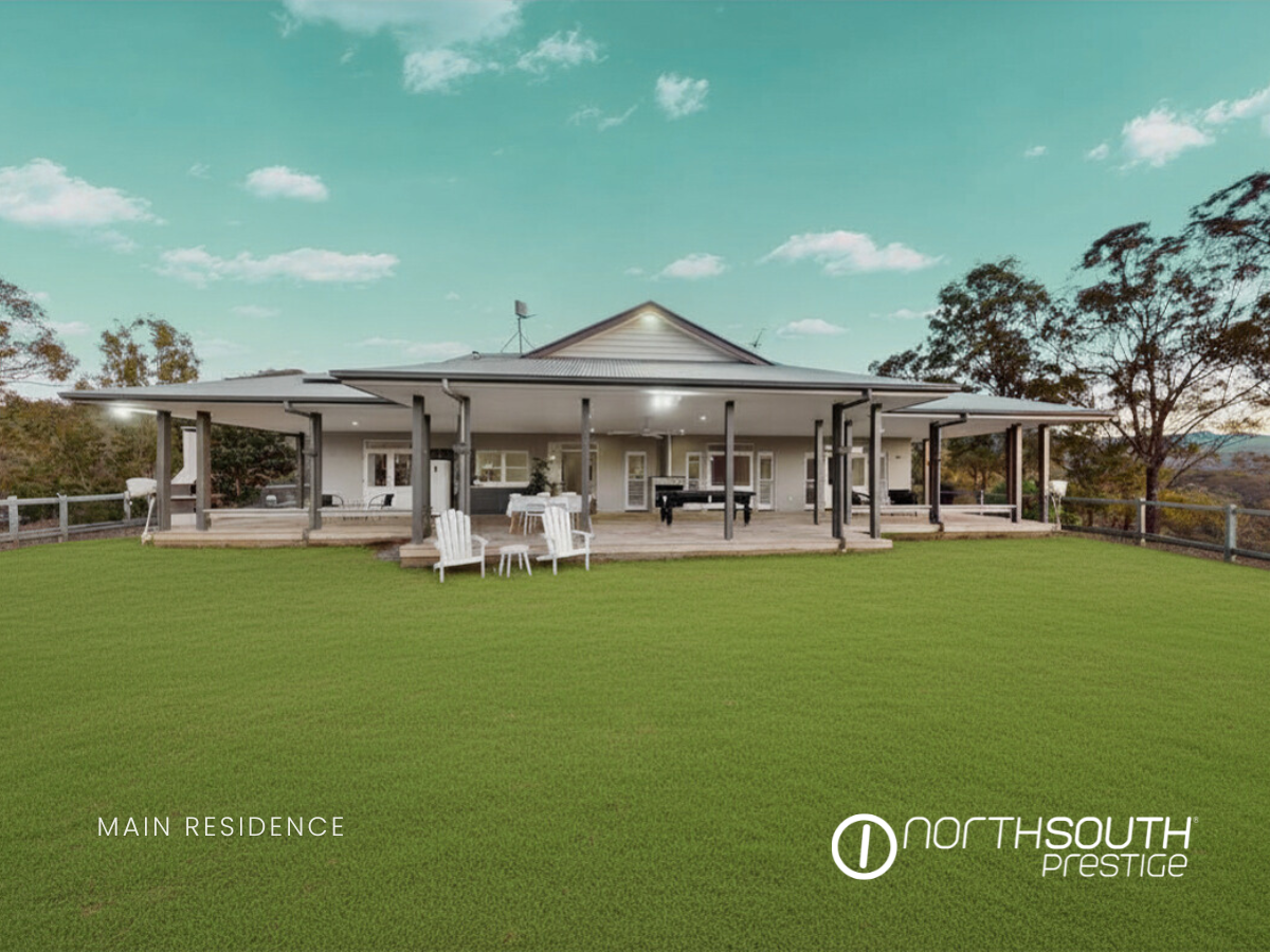 Country homestead with wraparound deck and mountain views, Scenic Rim QLD real estate.