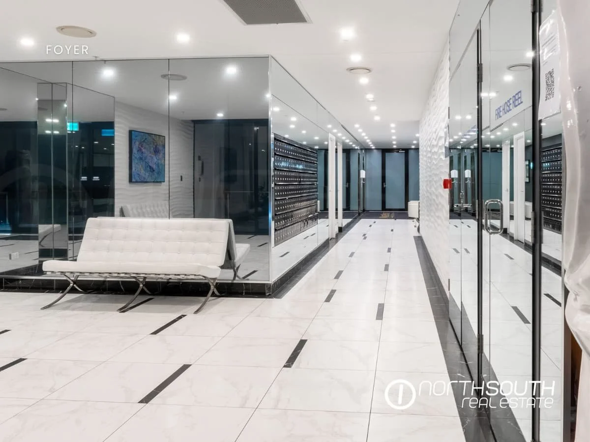 Foyer of Tower 4 at Waterpoint Residences, Biggera Waters QLD. 