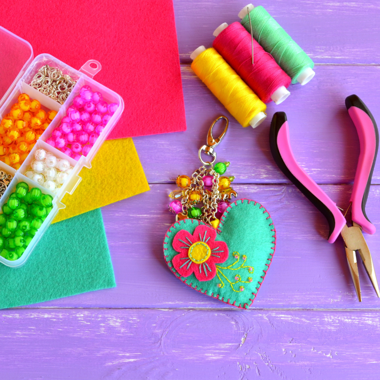 Felt Keychain Making