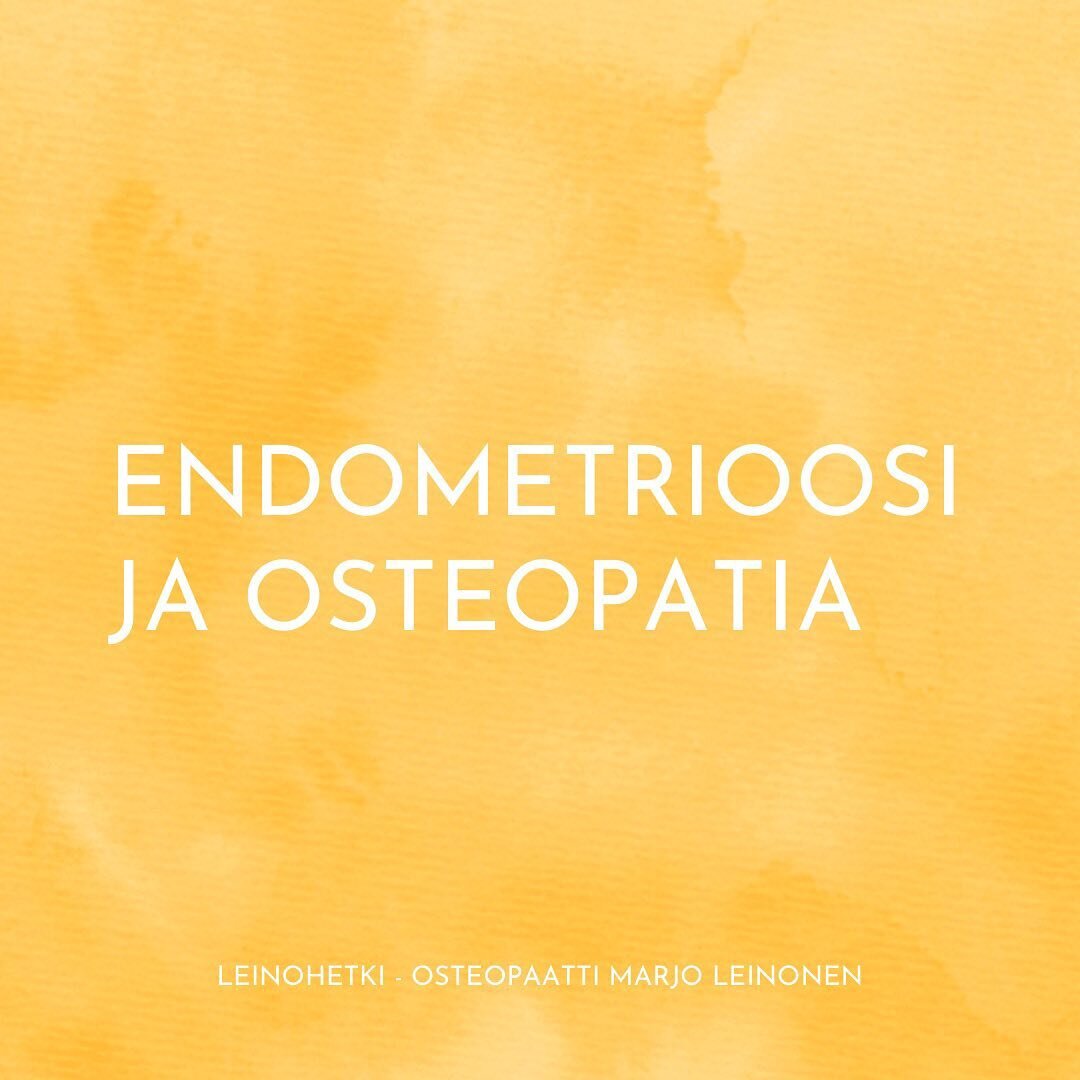 💛 Hyv&auml;&auml; endometrioosiviikkoa! Tiesitk&ouml;, ett&auml; osteopatialla voidaan hoitaa endometrioosin aiheuttamia oireita?

💛 Osteopatia sopii usein tukihoidoksi endometrioosin aiheuttamiin oireisiin. Tavallisesti hoito on miellytt&auml;v&au