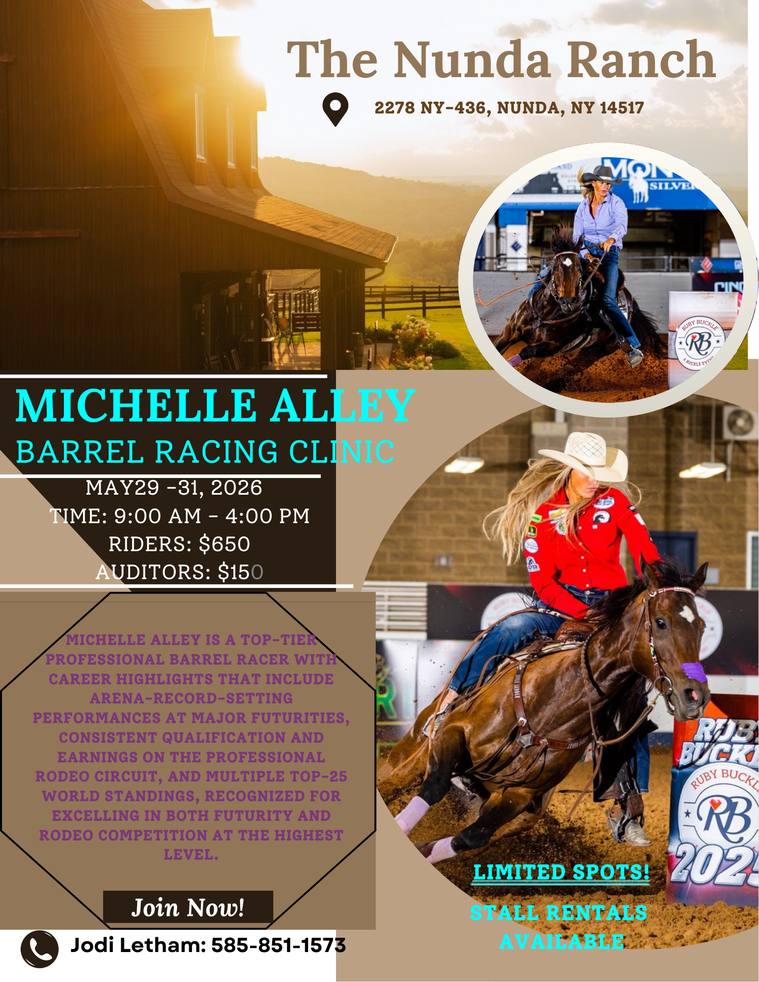 Michelle Alley Barrel Racing Clinic