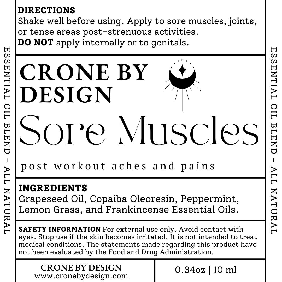 Sore Muscle Essential Oil Blend