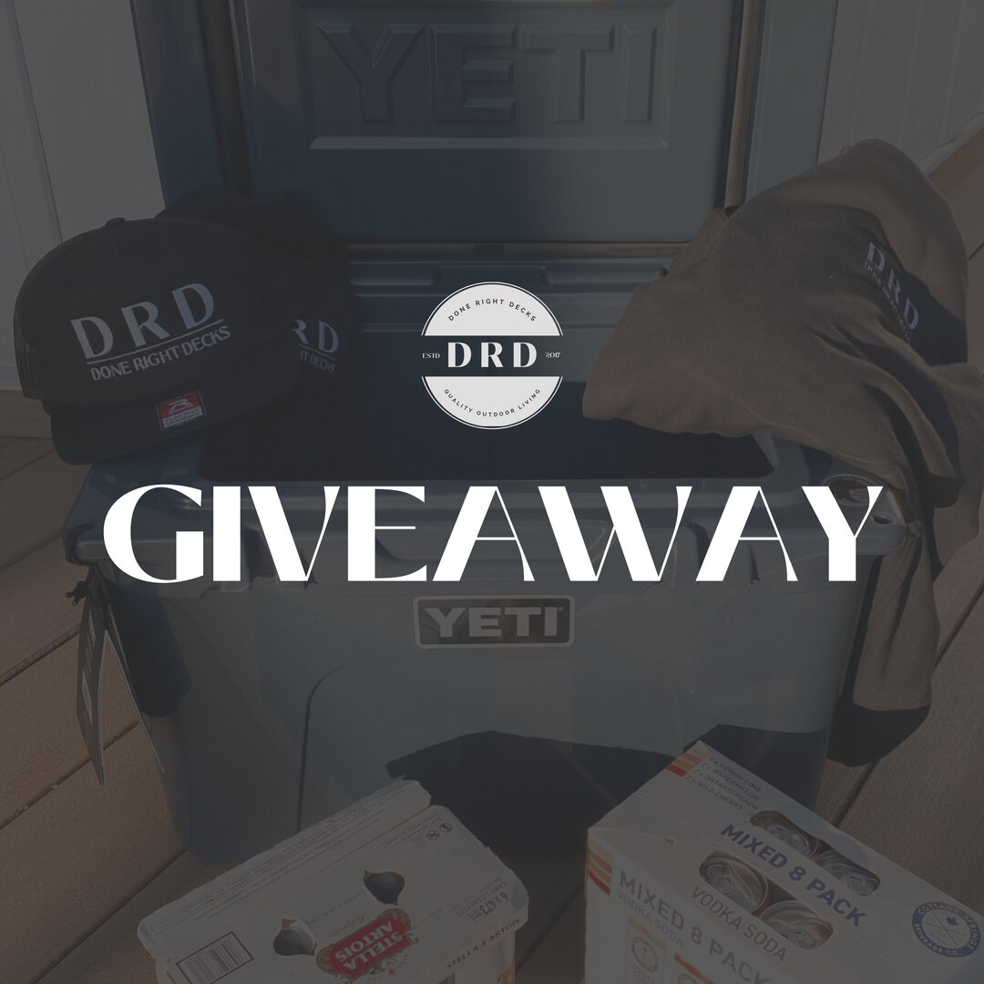 💥GIVEAWAY💥​​​​​​​​
​​​​​​​​
In celebration of the launch of our new website donerightdecks.ca, we're doing a giveaway! 💻 

Here's what's up for grabs:​​​​​​​​
✔️ A YETI TUNDRA&reg; 35 HARD COOLER IN NAVY​​​​​​​​
✔️ 6-PACK OF STELLA ARTOIS ​​​​​​​​
