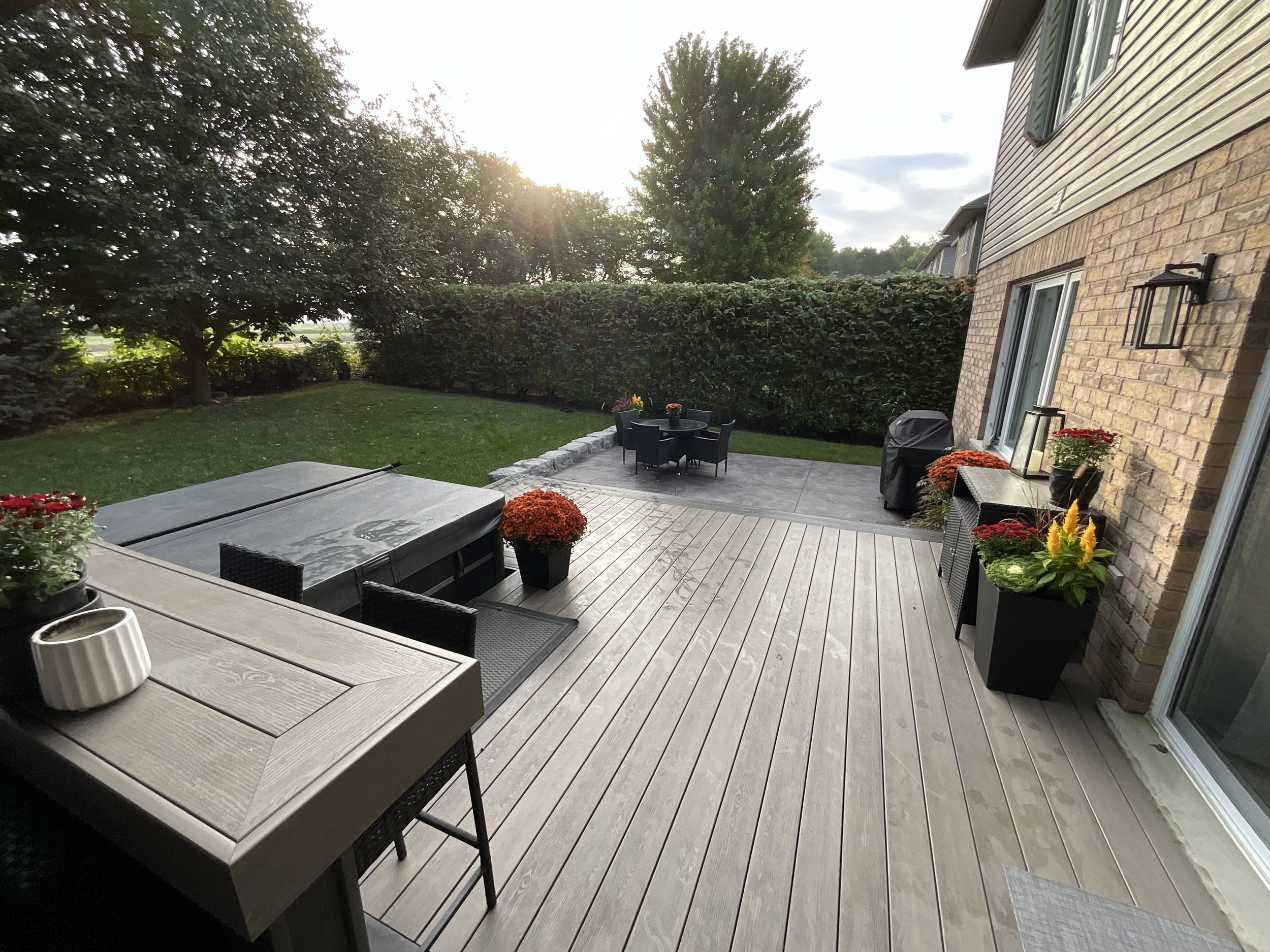 PVC Deck with Hottub