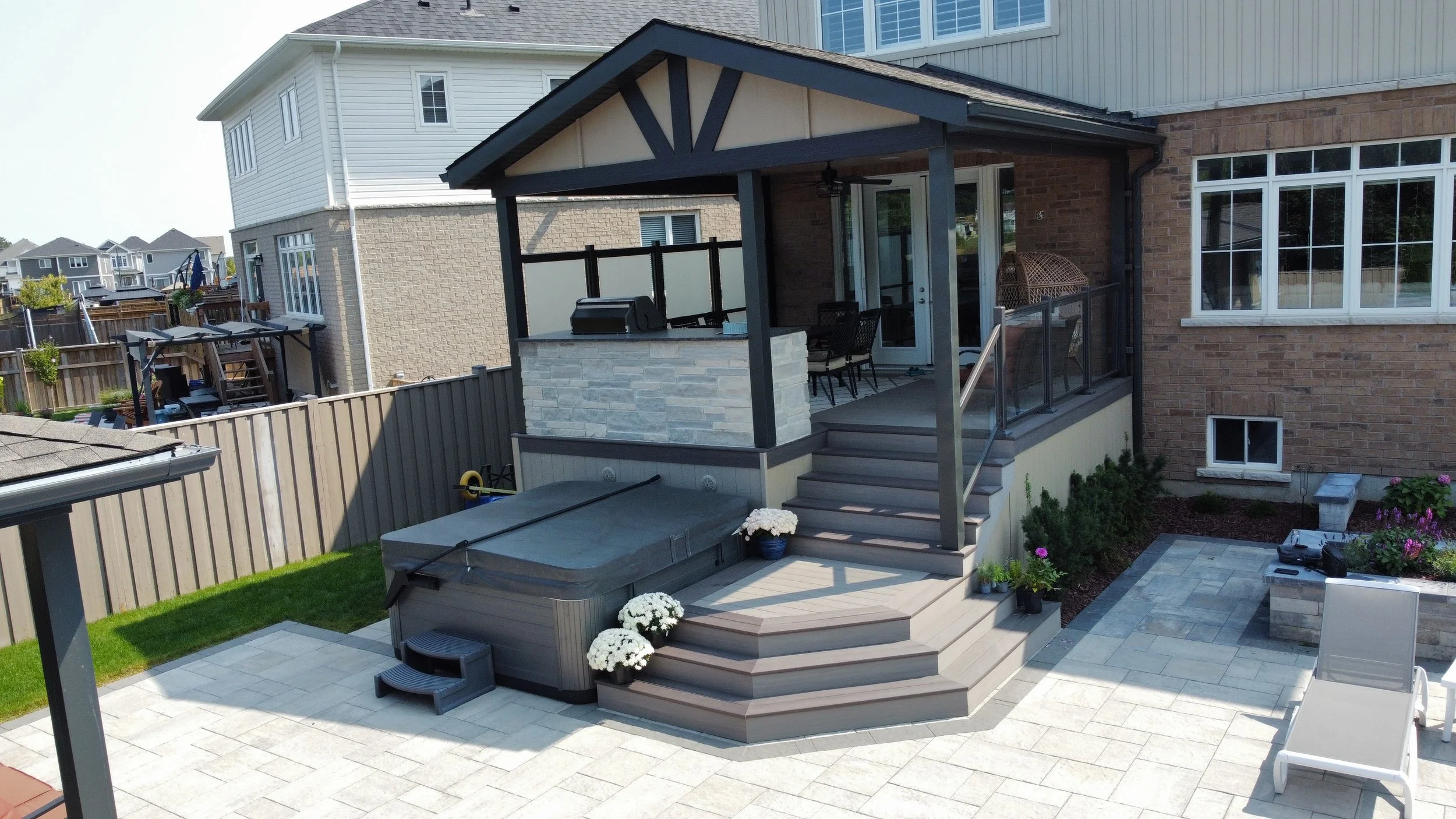 wood slat outdoor ceiling