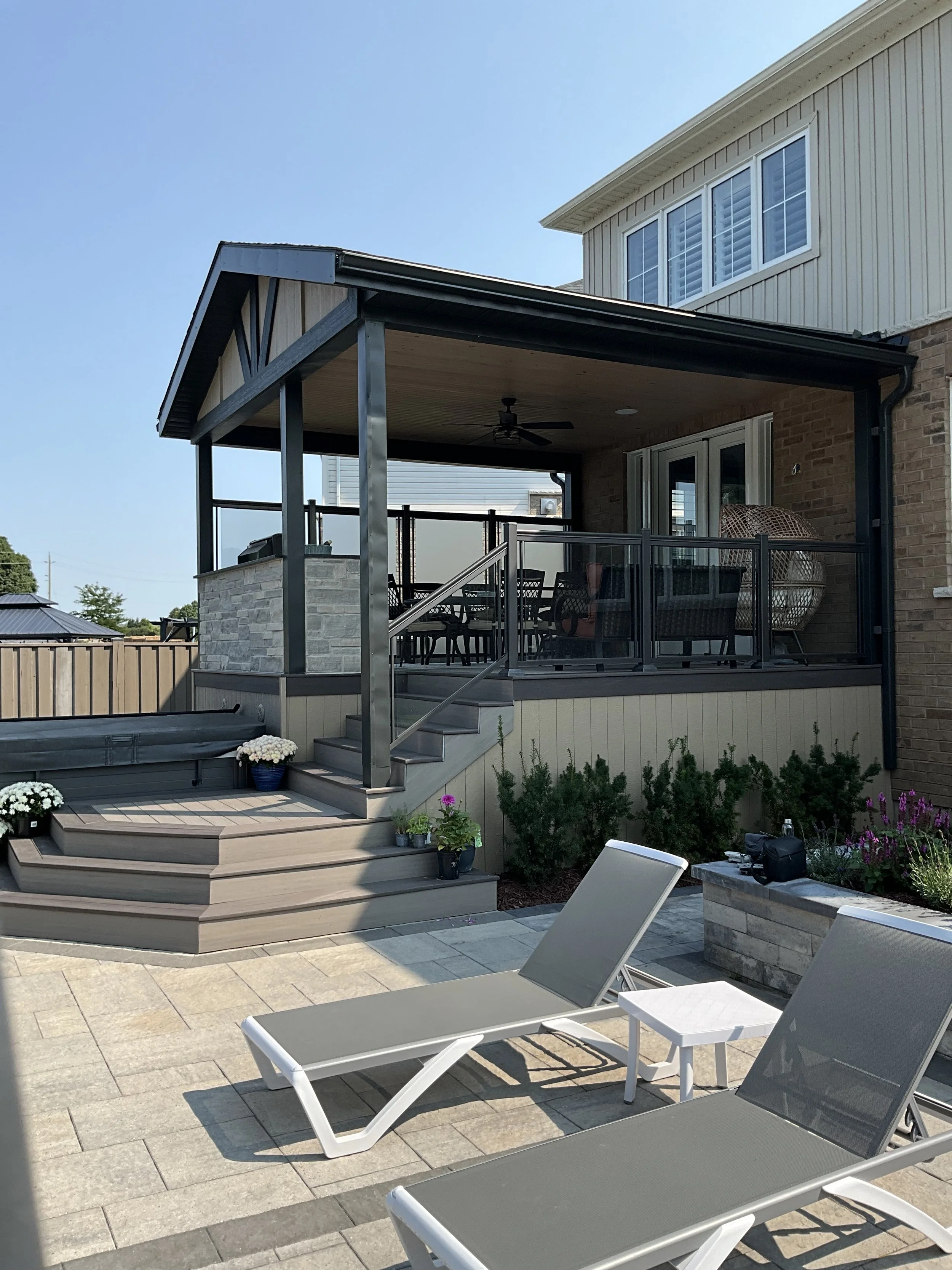 Covered TimberTech AZEK Deck