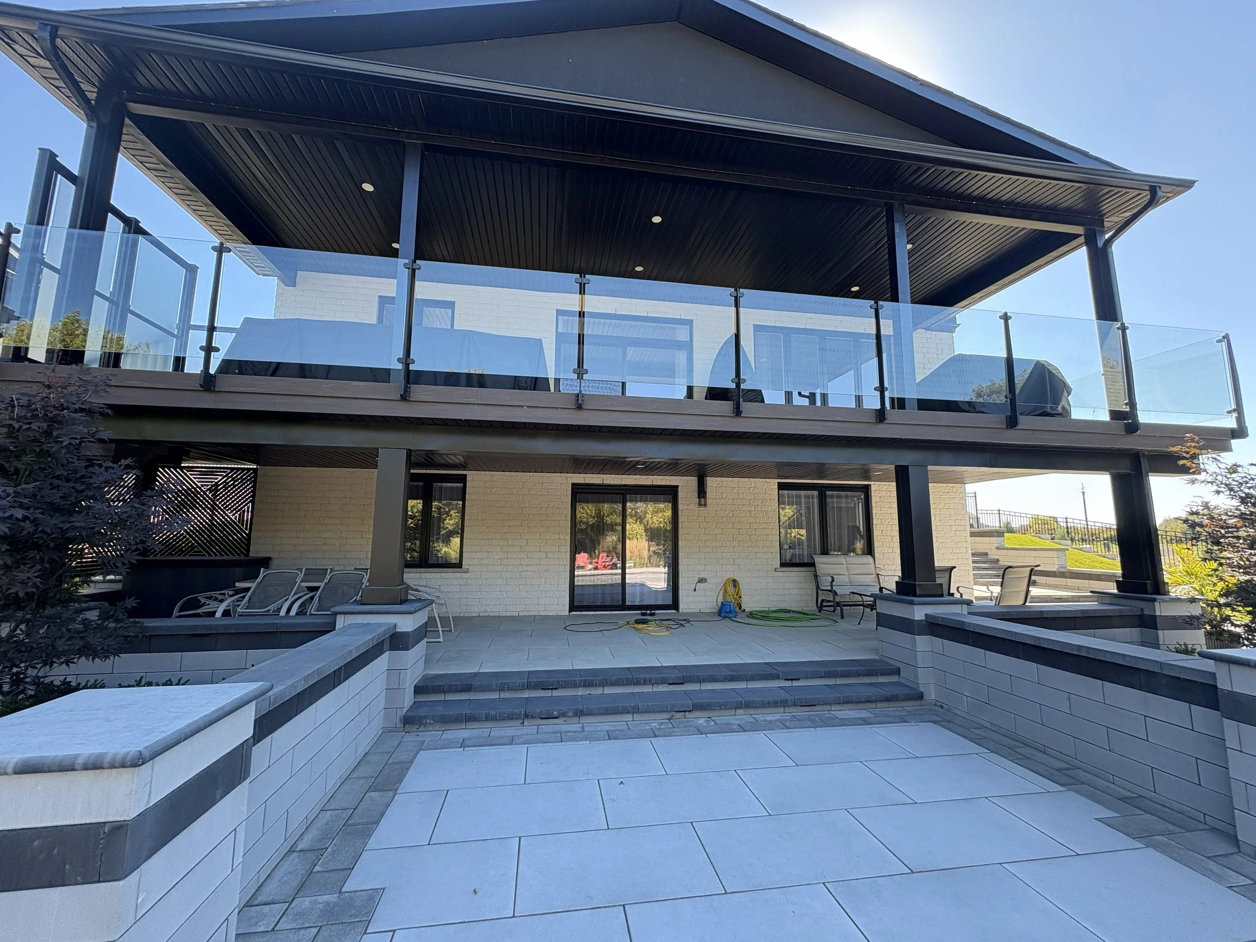 Deck with Frameless Glass Railings