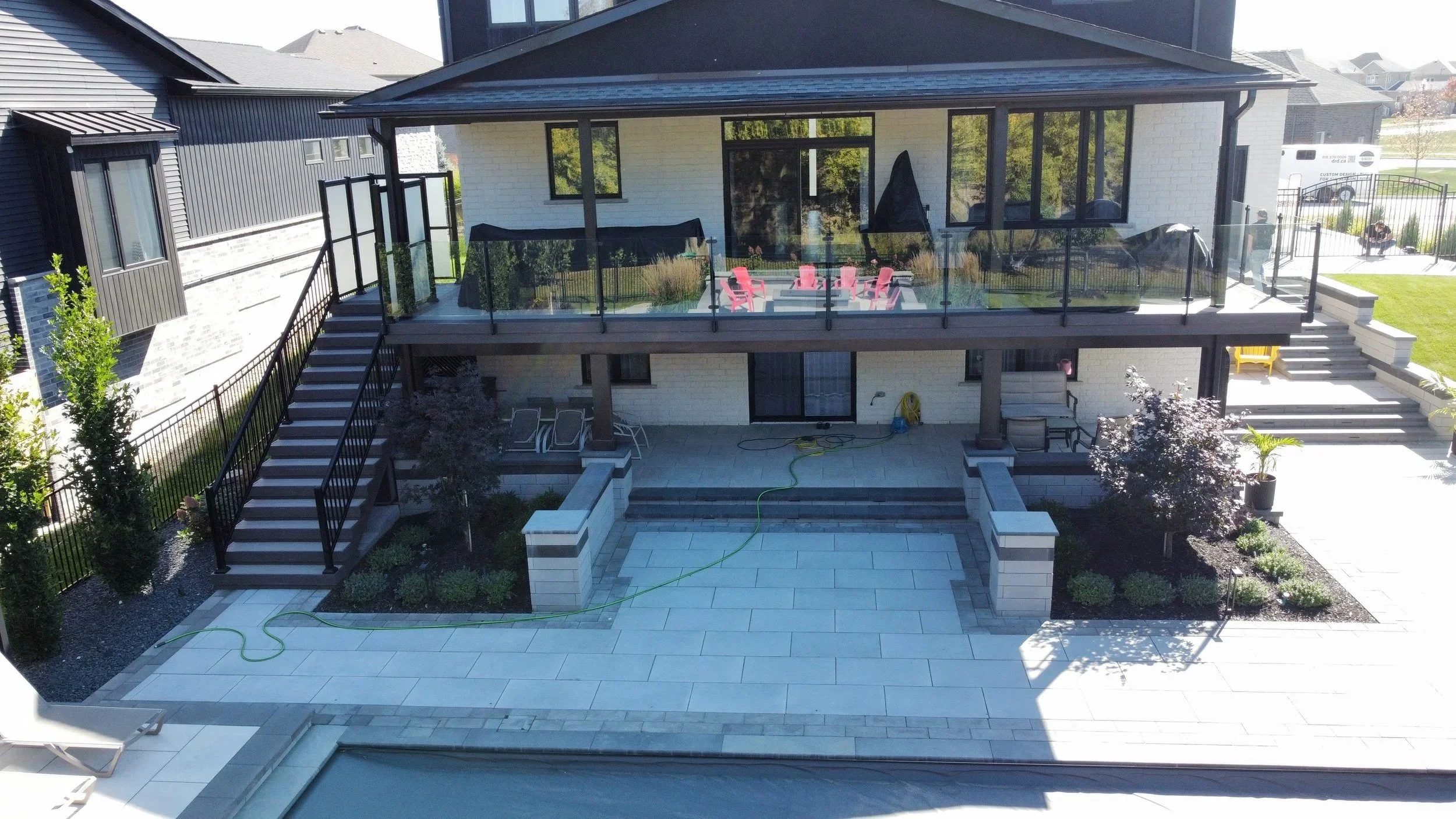 TimberTech AZEK Vintage PVC Covered Waterproofed Deck  with InvisiRail Glass Railings - Located in Listowel 