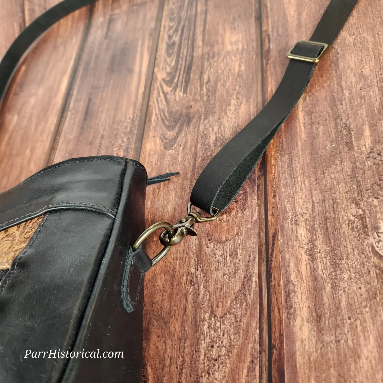Eva Leather X-Body Black-Brown Floral_Strap Detail.jpg