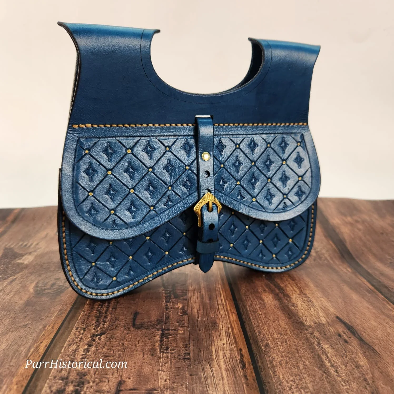14th Century Small 'Kidney' Belt Bag (Blue)
