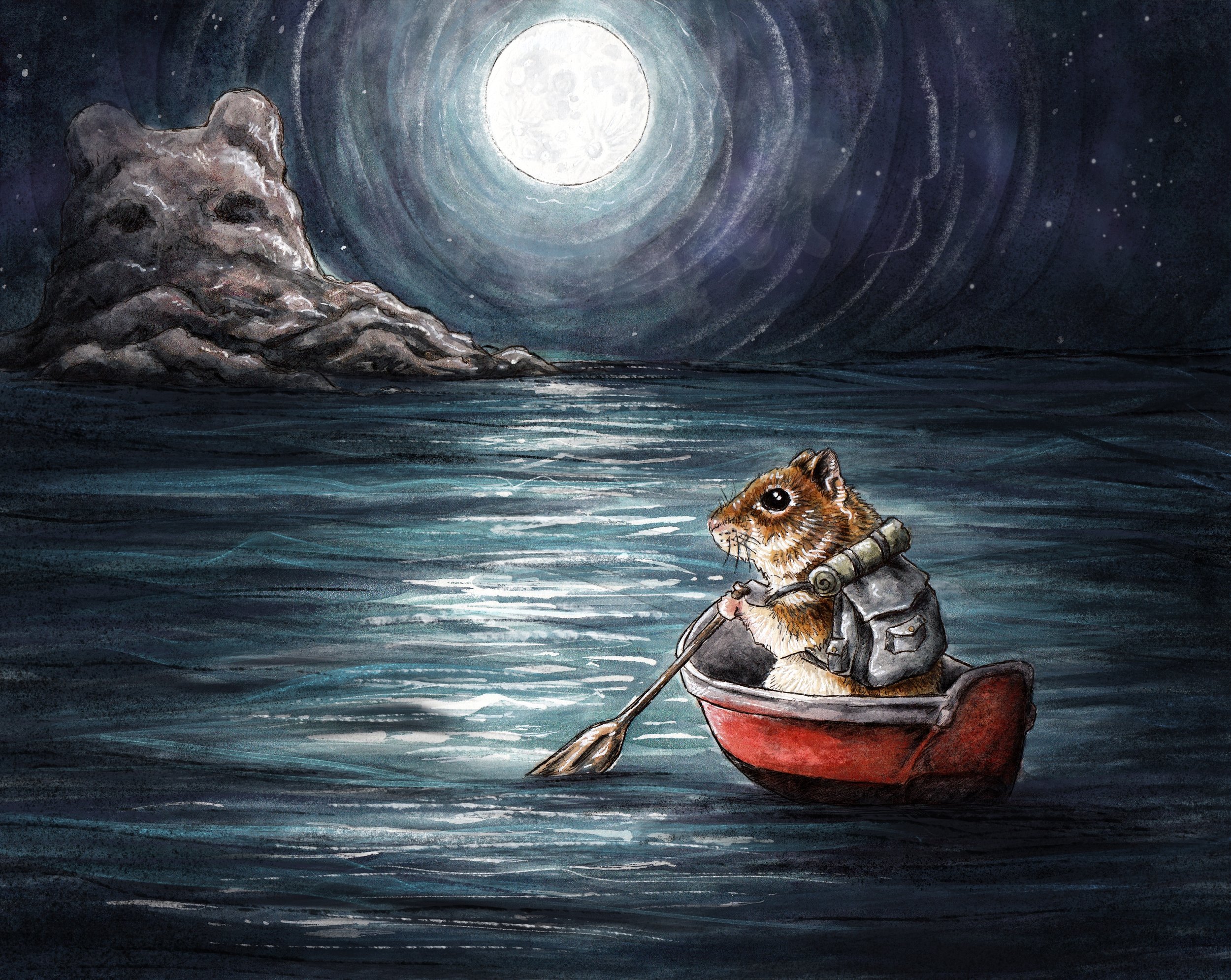8x10 Hamster Adventurer Print