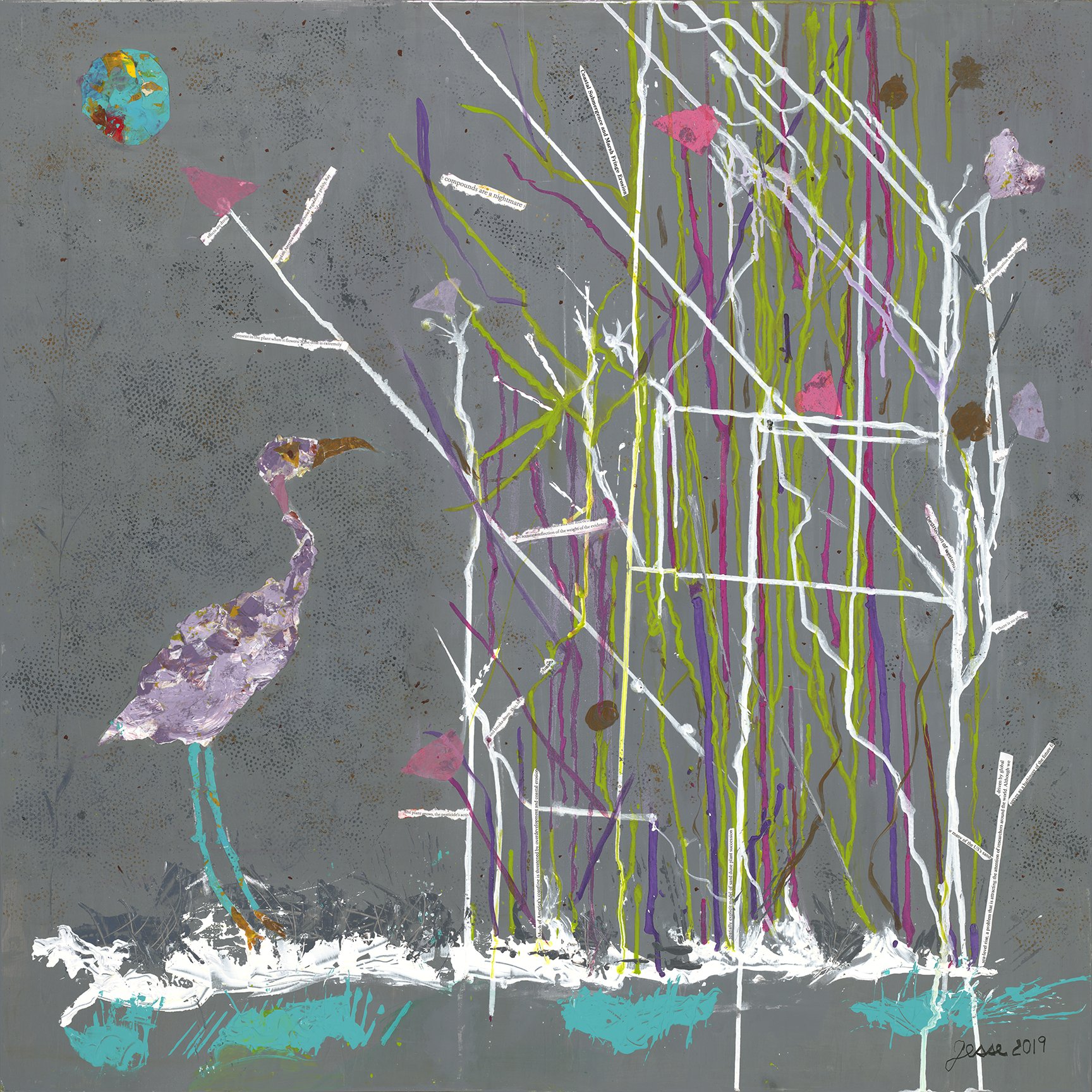 Heron In A Disappearing Marsh